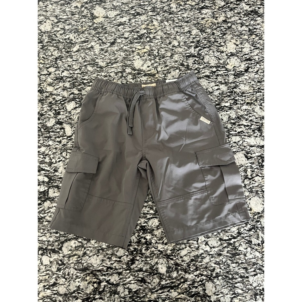 Weatherproof‎ Vintage Boys Cargo Shorts Grey Elastic Waist Size M 10/12 Utility
